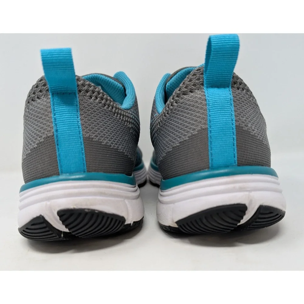 Apex A7000 Breeze Womens 8.5 Grey Blue Bungee Lace Shoes Sneakers VERY NICE!